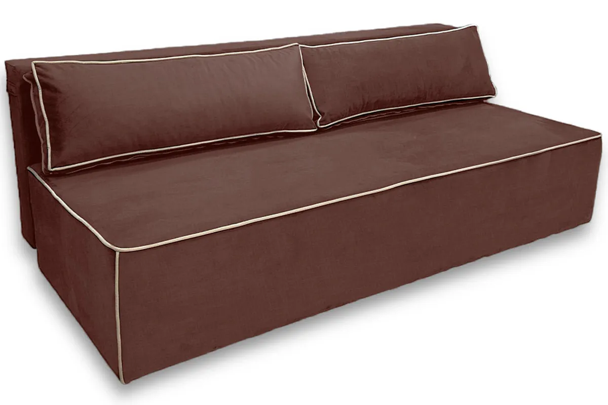 Диван Brick (Набивные подушки/Отстрочка/ППУ) Тексопарк Монте коричневый