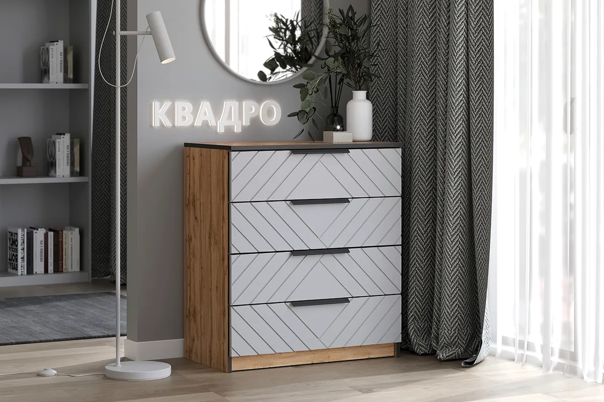 Комод Квадро №750.1 (Дуб вотан / Мартини)