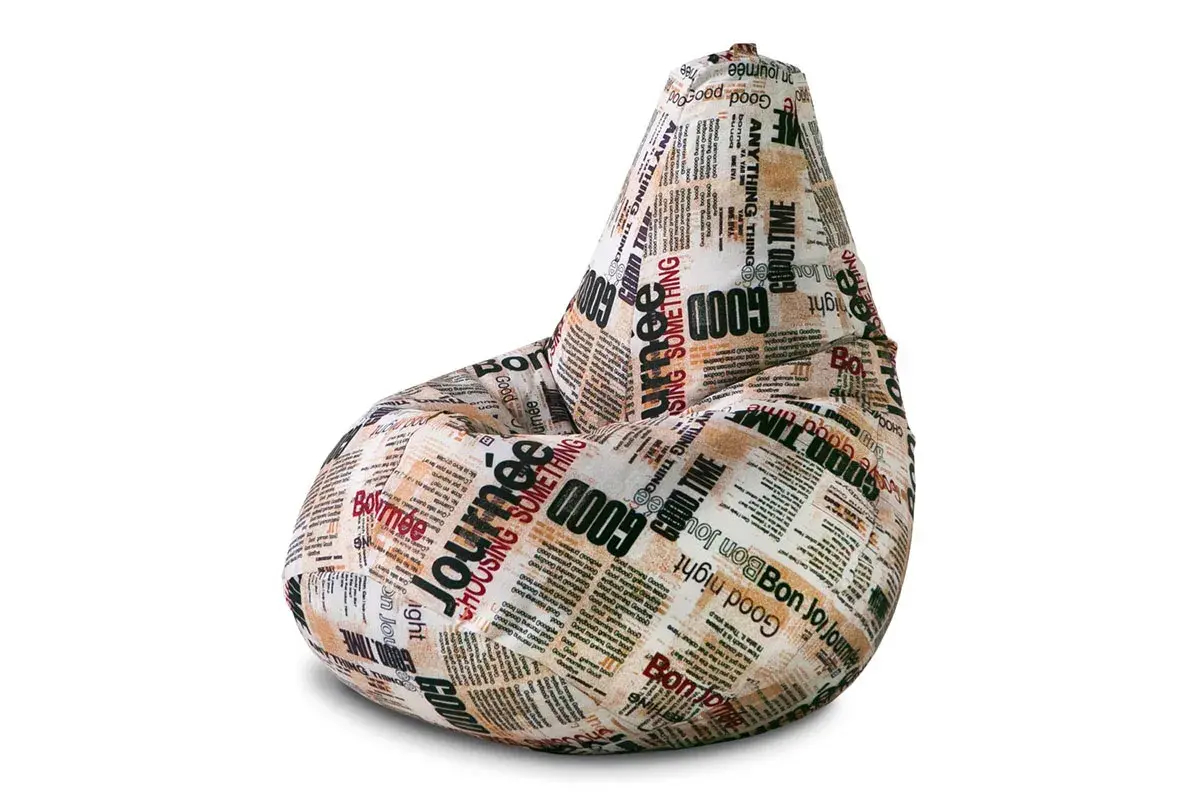 Кресло-мешок Груша Стандарт 3XL (Мебельный хлопок / Газета)