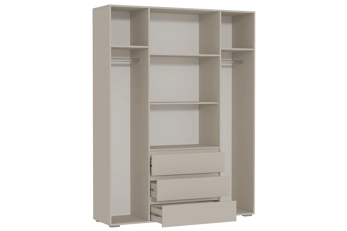 Шкаф 4-створчатый с ящиками Веста (Бежевый)