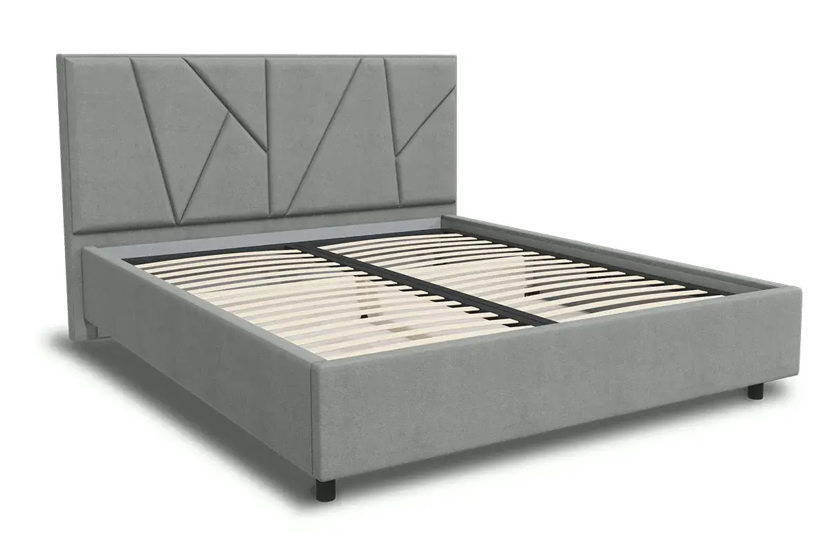 Кровать Рица-3 с ПМ 140х200  (Севен 323 / Св.сер.) 4 кат.