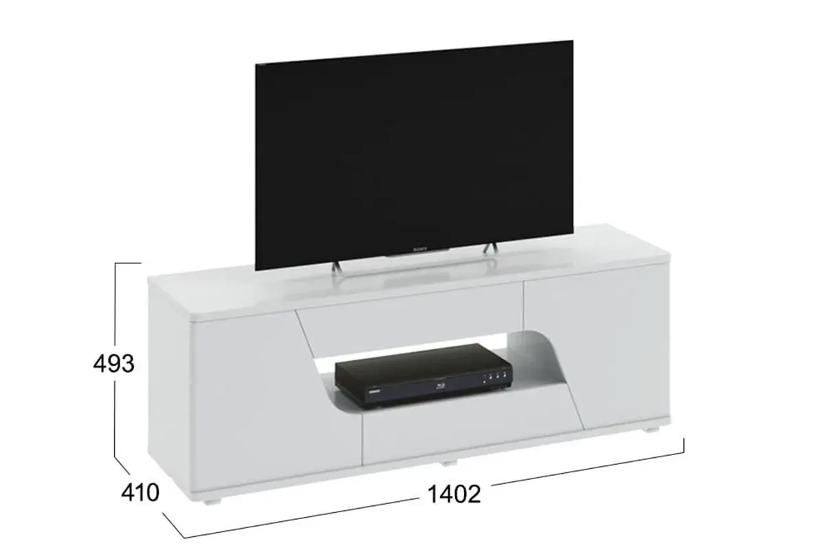 Тумба ТВ Diamond Тип 5 (Белый глянец) фото