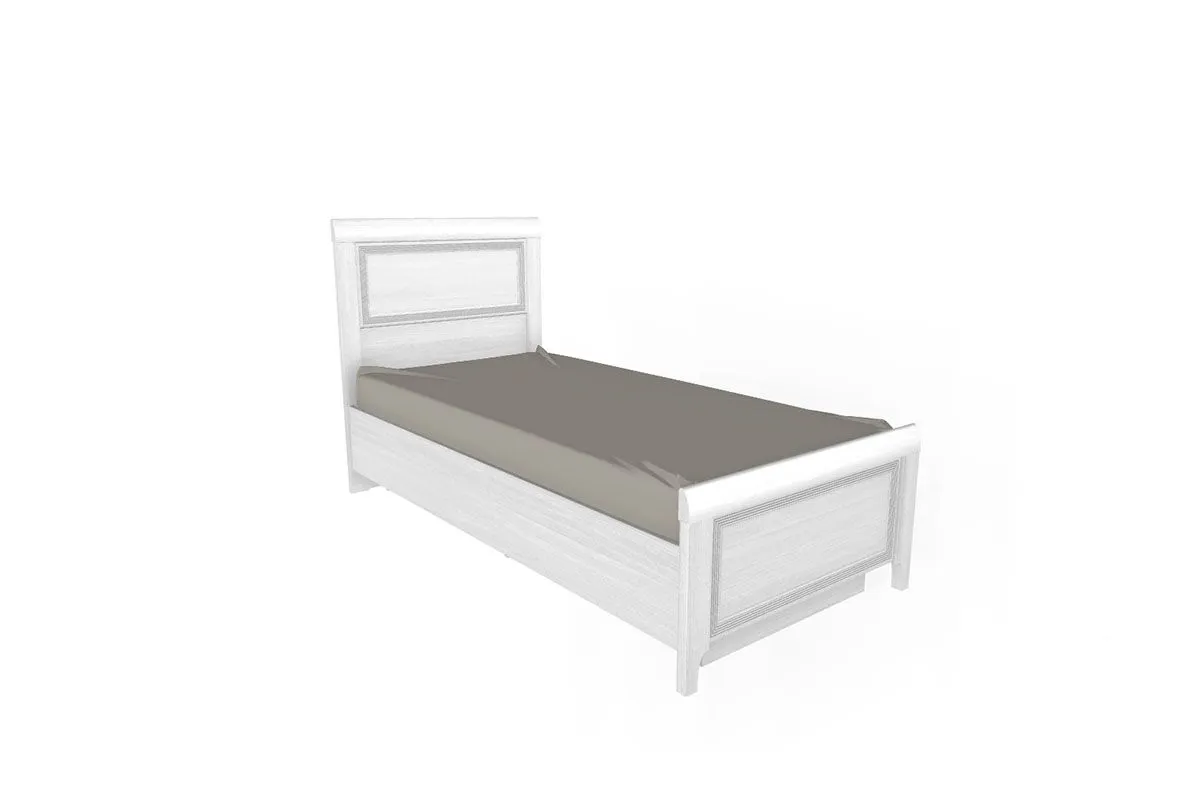 Кровать КР-1025 90х190 (Снежный Ясень)
