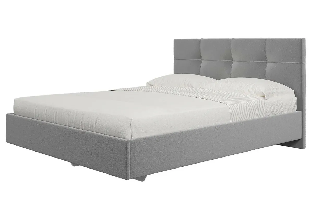 Кровать Kapriz с ПМ 160х200 (Newtone Light Grey / Светло-серый)