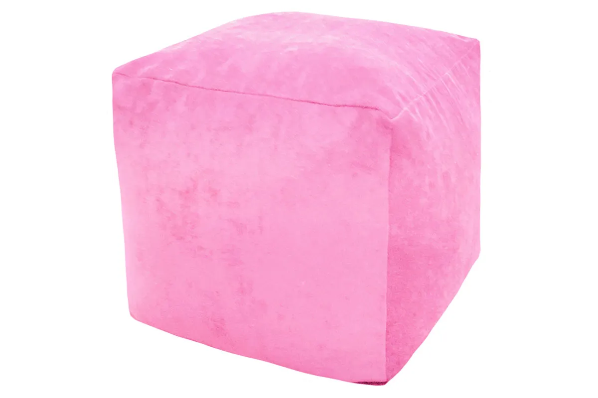 Пуфик Куб (Розовый/Микровельвет)
