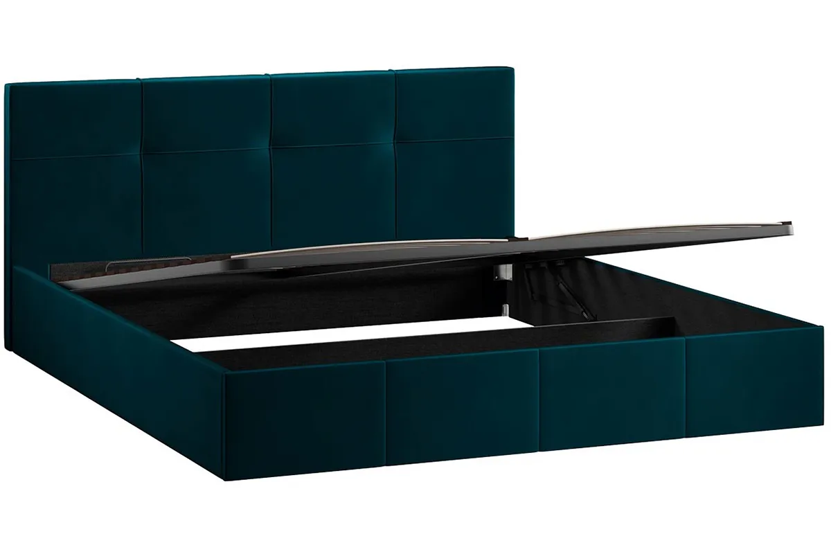 Кровать Лора с ПМ и заглушиной 180х200 (Велюр / Confetti Izumrud)