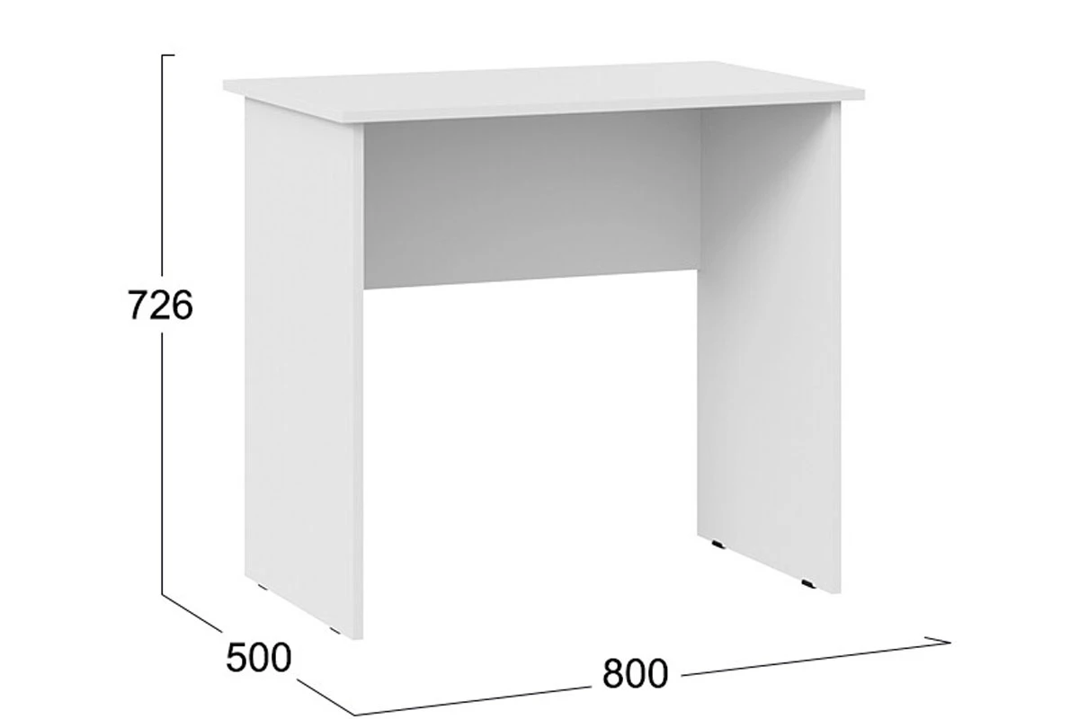 Стол письменный Тип 14 (800) (Белый Ясень)