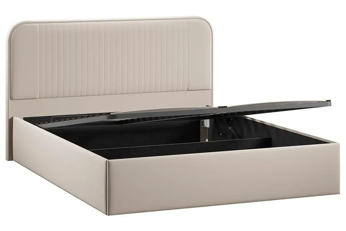 Кровать Тиффани c подъемным механизмом Тип 1 и заглушиной 180х200 (Велюр / Confetti Cream)