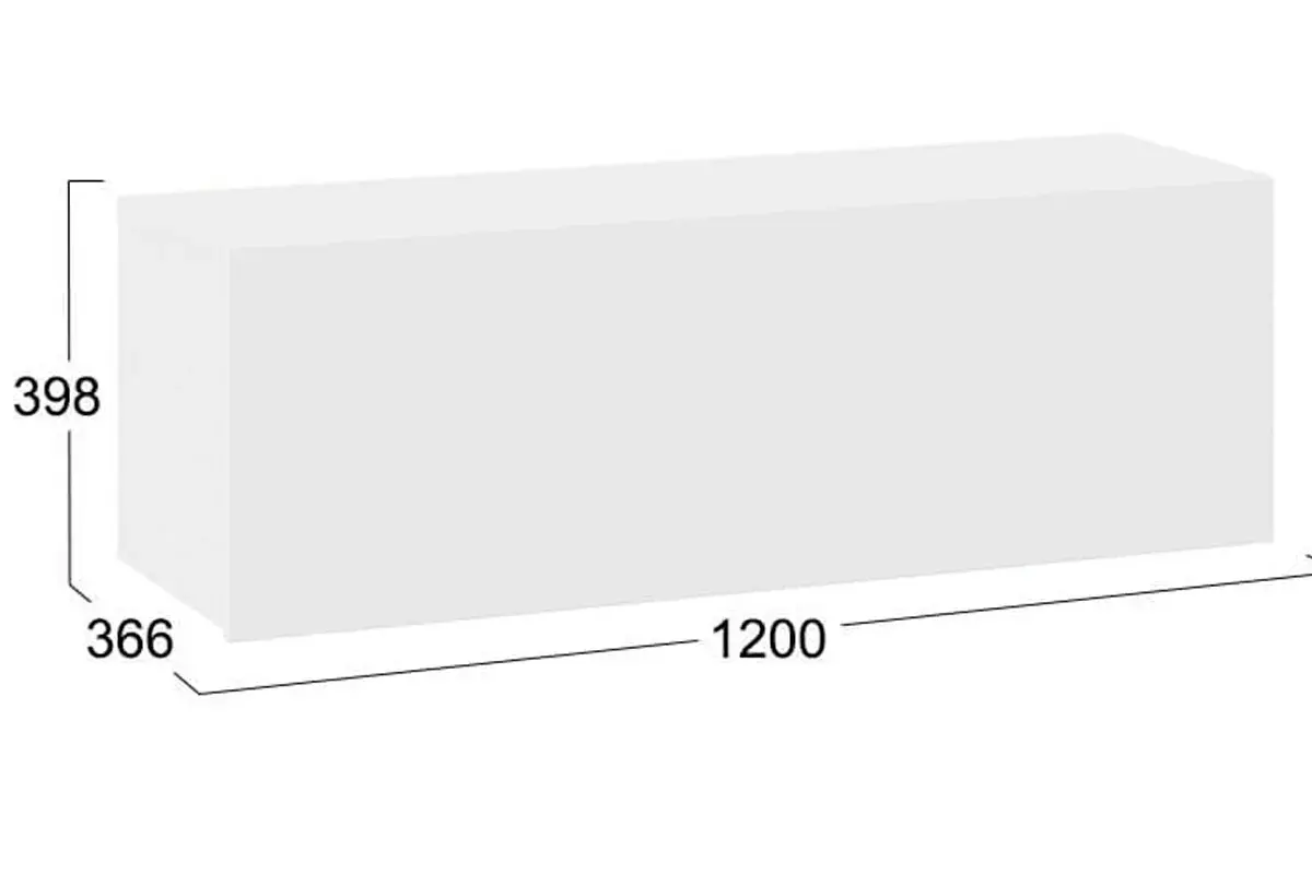 Шкаф навесной Порто ТД-393.15.11 (Белый жемчуг/Белый софт)