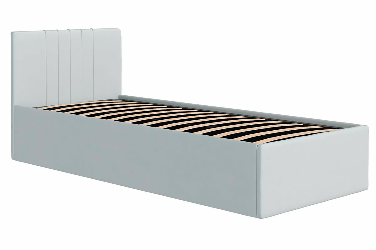 Кровать Соло односпальная с ПМ 90х200 (Newtone Light Grey/Светло-серый)