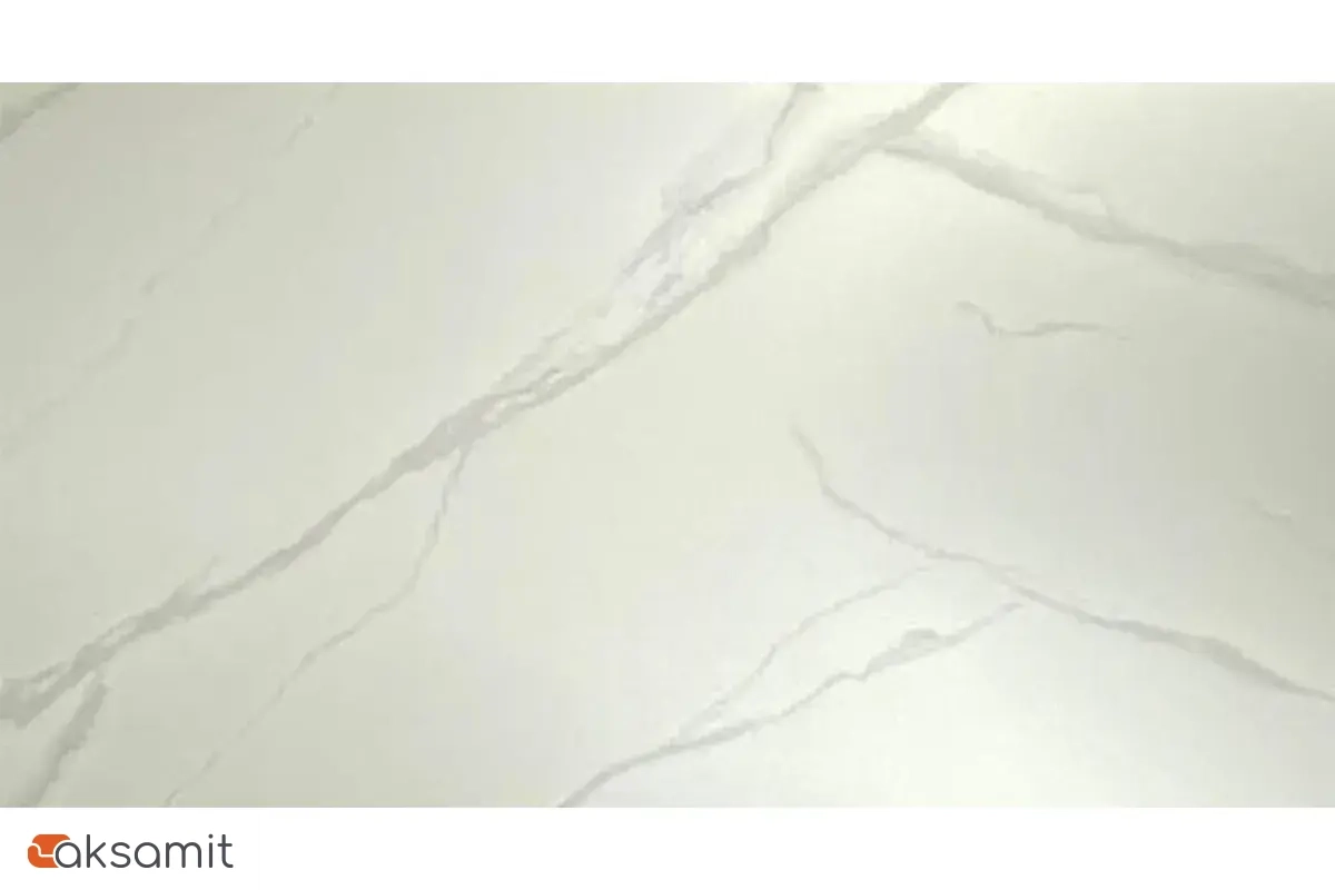 Стол обеденный Норд 1400х800 (Керамика YB9020023B Matte Белый мрамор / ЛДСП с черной кромкой / Металл черный)