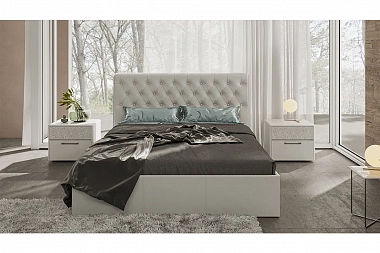 Кровать Скарлет с ПМ 160х200 (Белая)