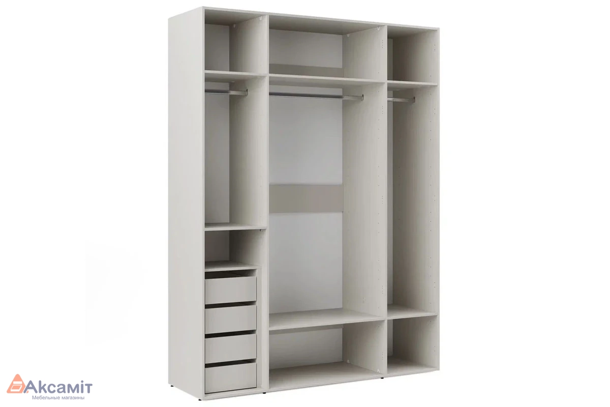 Корпус шкафа для гардеробной Мария МШ 180.55+МКЯ 55 (Дымчато-серый)