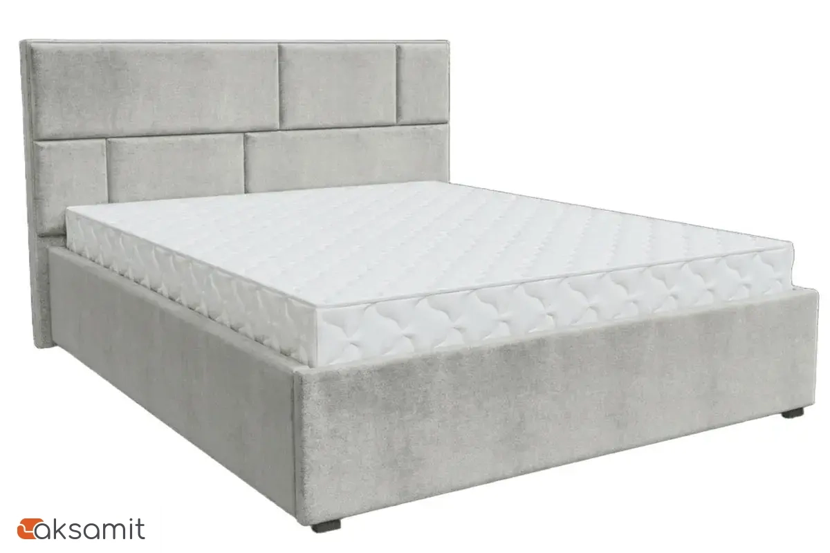 Кровать Невада-1 с ПМ 180х200 (Lovers-6 серебро) 2 кат.
