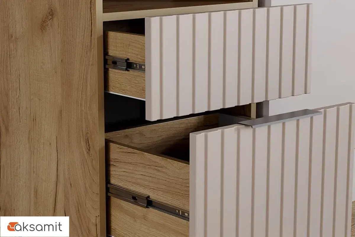 Шкаф комбинированный Хилтон с 1 дверью (2 ящика) Исп.2 (Дуб Крафт золотой / Мокко матовый)