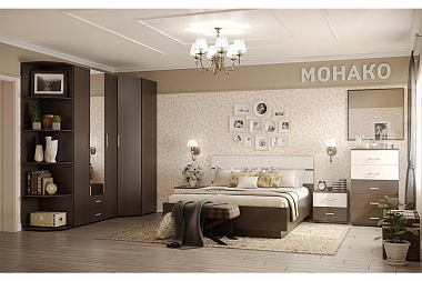 Спальня Монако (Венге/Ясень Анкор светлый) фото