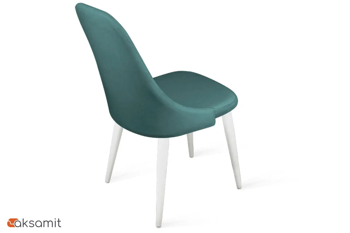 Стул Франк исп.2 ДП2-30 (конус) (Белый матовый/Микровелюр Madera Aquamarine/Аквамарин) Стул Франк исп.2 ДП2-30 (конус) (Белый матовый/Микровелюр Madera Aquamarine/Аквамарин)