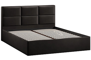 Кровать Стелла c ПМ Тип 1 без заглушины 160х200 (Велюр/Confetti Stone)