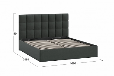 Кровать Эмбер без ПМ 160х200 (Графит серый)