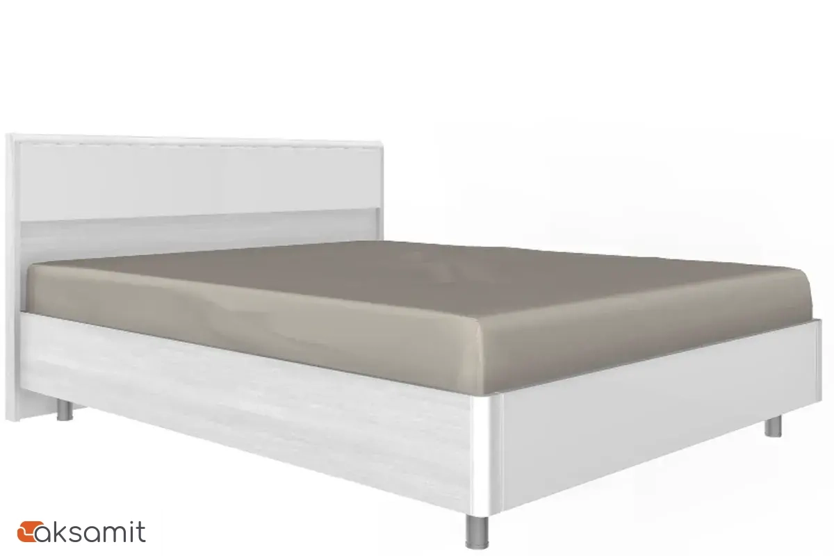 Кровать КР-5003-СЯ-БГ 160х200 (Снежный Ясень/Белый Бриллиант Глянцевый) Кровать КР-5003-СЯ-БГ 160х200 (Снежный Ясень/Белый Бриллиант Глянцевый)