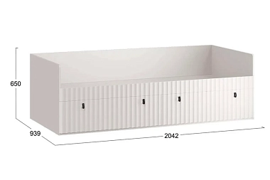 Кровать комбинированная Тиффани (900) Тип 1 (Кашемир / Кашемир матовый)