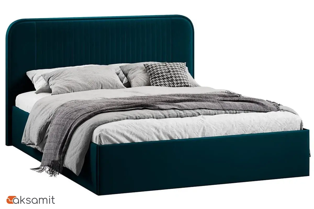 Кровать Тиффани c подъемным механизмом Тип 1 и заглушиной 180х200 (Велюр / Confetti Izumrud)