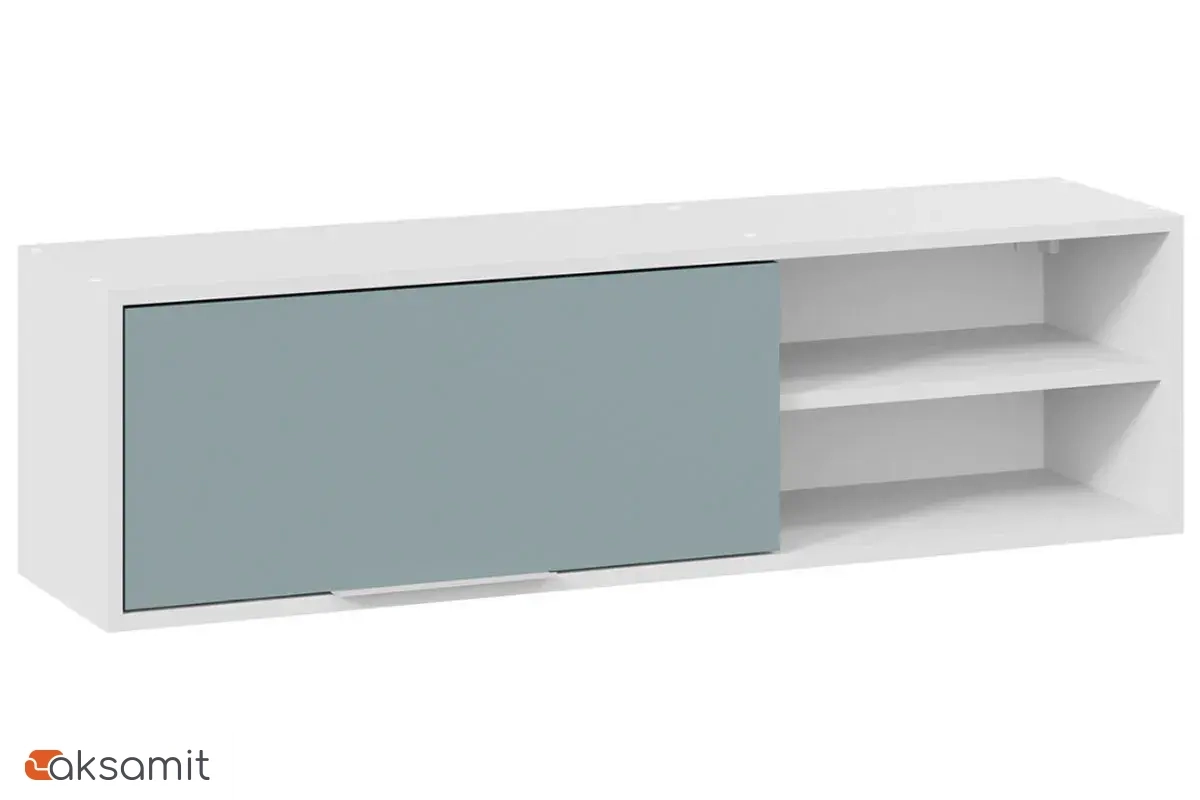 Полка настенная Марли (Белый/Серо-голубой)