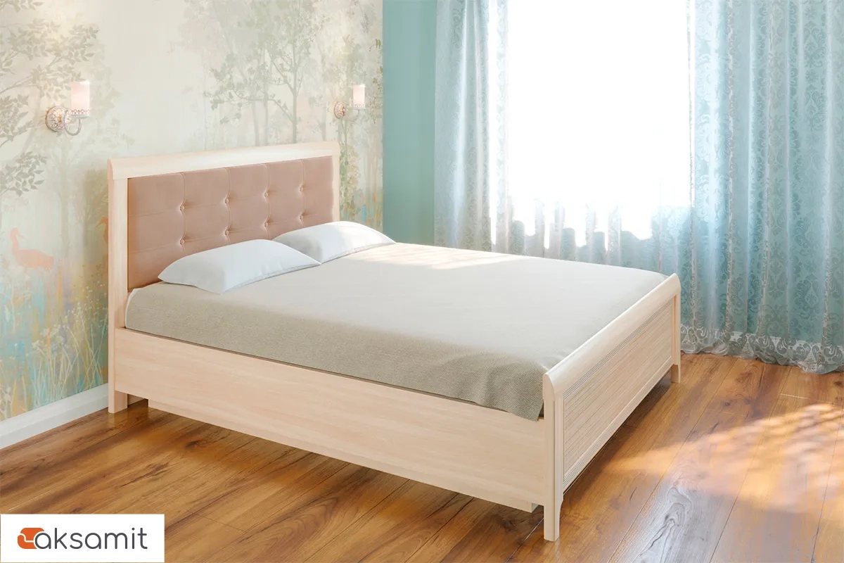 Кровать КР-1034-АС-В с ПМ 180х200 (Ясень Асахи/Велюр) Кровать КР-1034-АС-В с ПМ 180х200 (Ясень Асахи/Велюр)