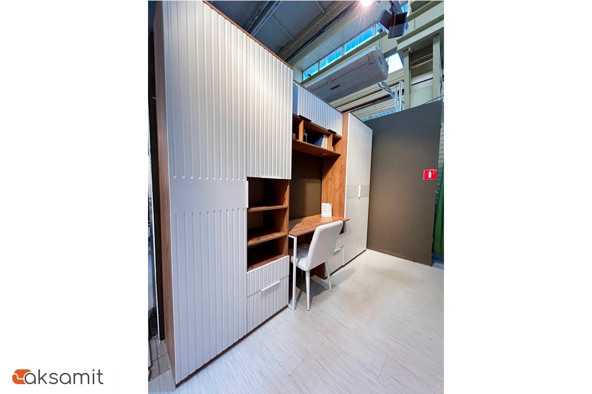 Стол письменный Хилтон Тип 1 (Дуб Крафт Золотой/Белый матовый)