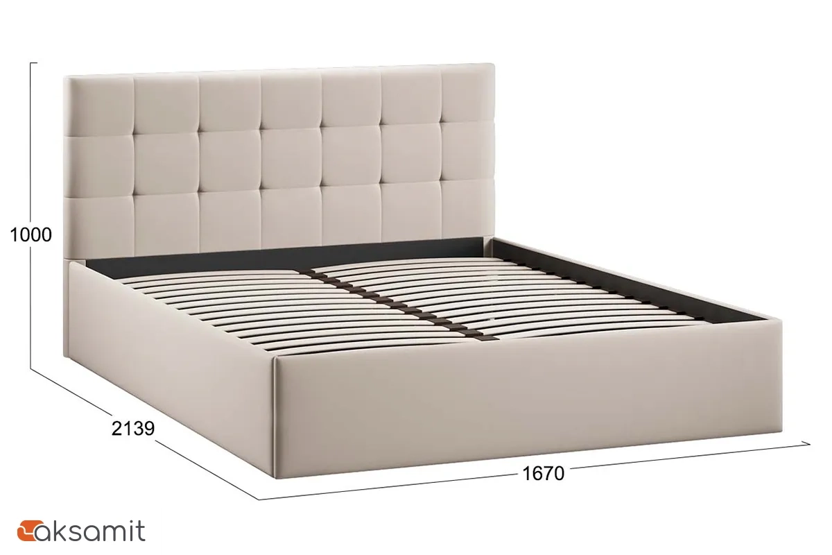 Кровать Джоли Тип 1 без ПМ 160х200 (Велюр/Confetti Cream) Кровать Джоли Тип 1 без ПМ 160х200 (Велюр/Confetti Cream)