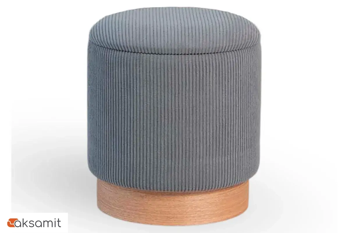 Пуф Марибор Стандарт (Велюр / Серый)