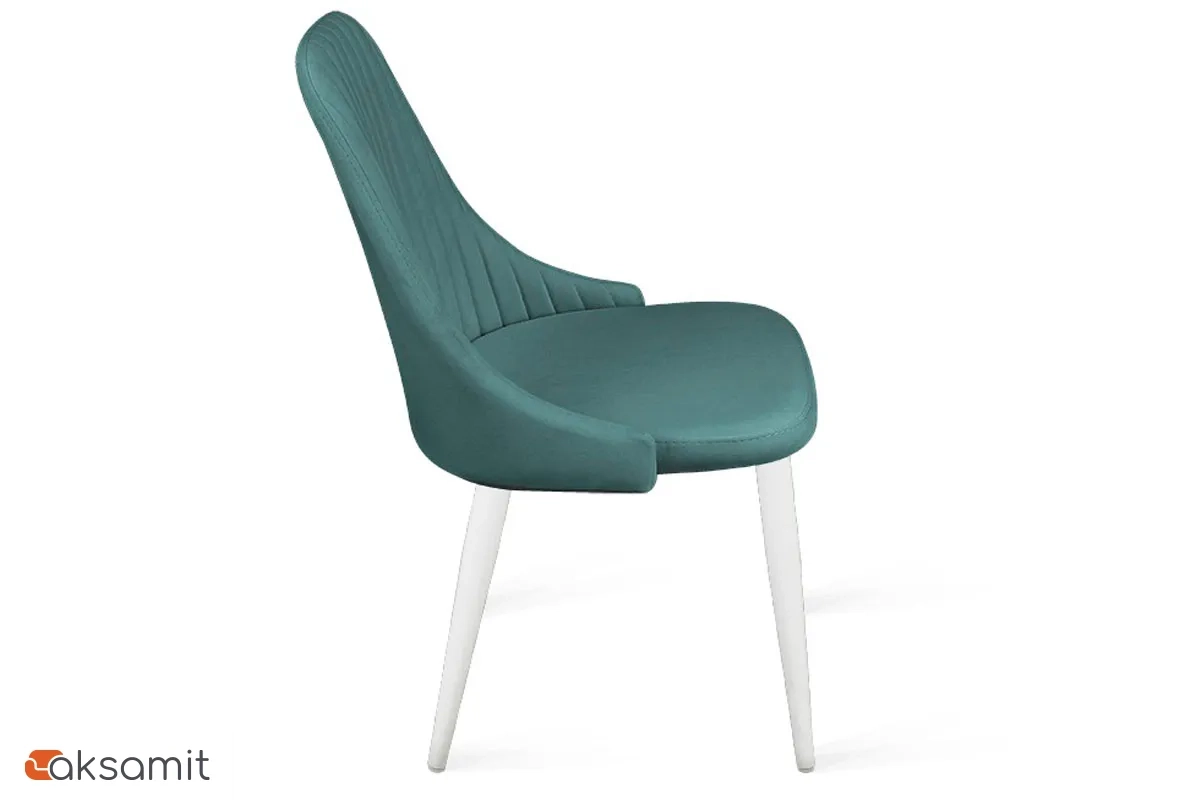 Стул Франк исп.2 ДП2-30 (конус) (Белый матовый/Микровелюр Madera Aquamarine/Аквамарин) Стул Франк исп.2 ДП2-30 (конус) (Белый матовый/Микровелюр Madera Aquamarine/Аквамарин)