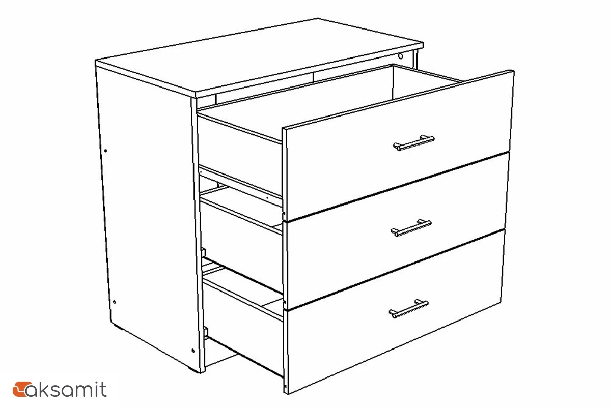 Комод Лофт 800 Белый (72230015)
