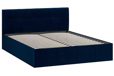Кровать Лора с ПМ 160х200 (Велюр/Confetti Blue)