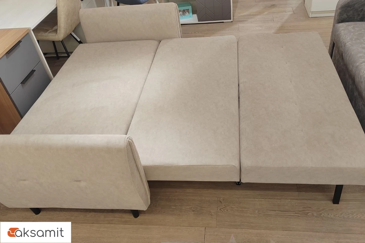 Диван-кровать Мишель ДК (Gretta Bone / Ножки Орех)