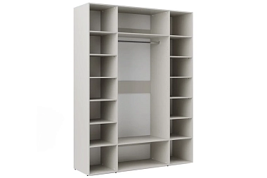 Корпус шкафа для гардеробной Мария МШ 180.55+МКП 135_180.55 (Дымчато-серый)