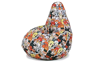 Кресло-мешок Груша Миди 2XL (Мебельный хлопок / Домашние любимцы)