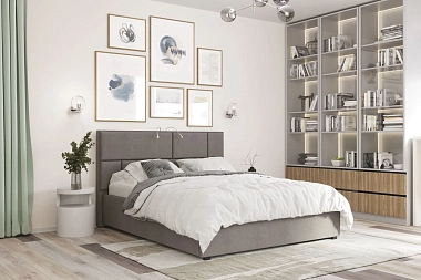 Кровать Невада-1 с ПМ 160х200 (Lovers 27 стоун) 2 кат. Кровать Невада-1 с ПМ 160х200 (Lovers 27 стоун) 2 кат.