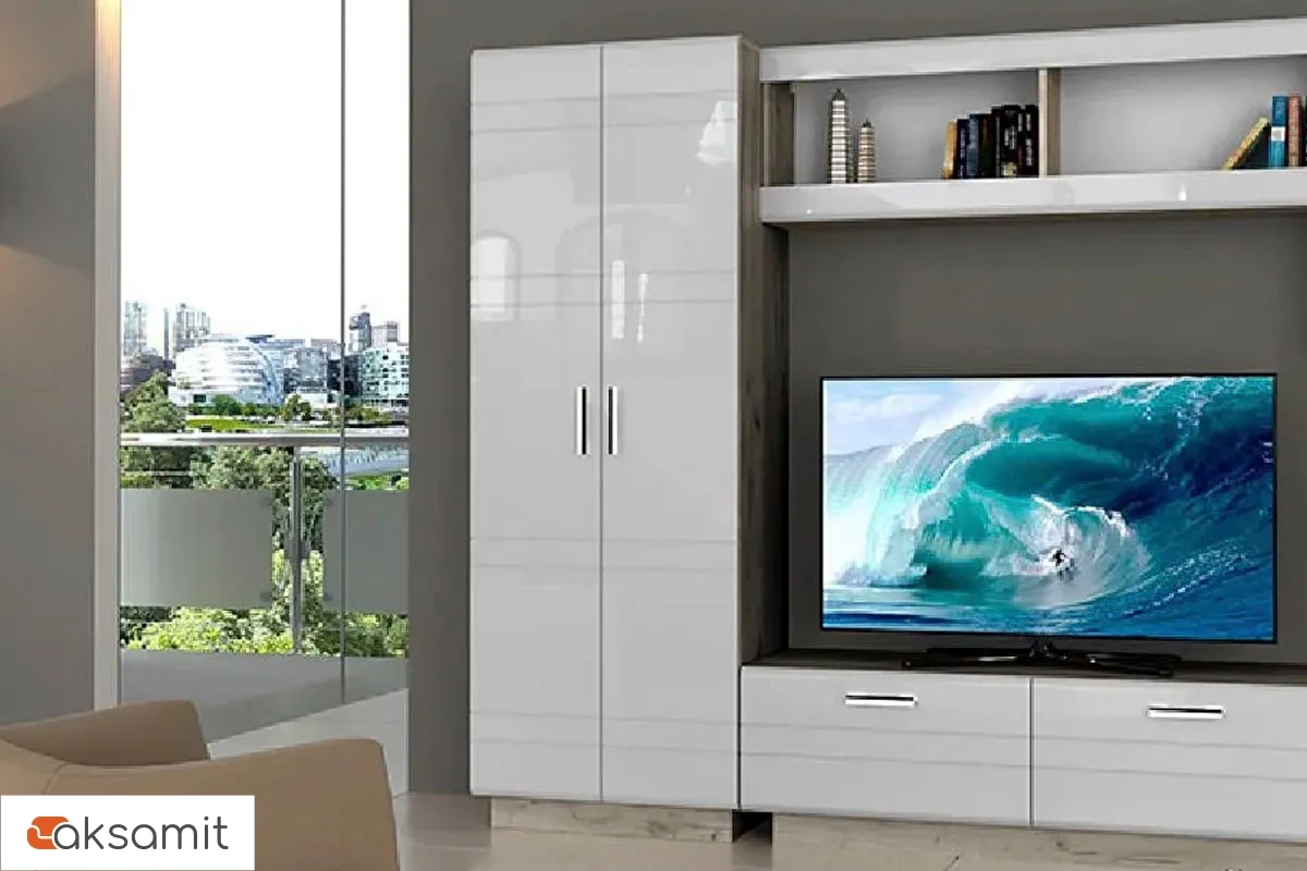 Шкаф для одежды Атланта Дуб Серый Крафт/Белый глянец (71010129)