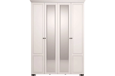 Шкаф для одежды Лукреция с зеркалом (Белый снег)