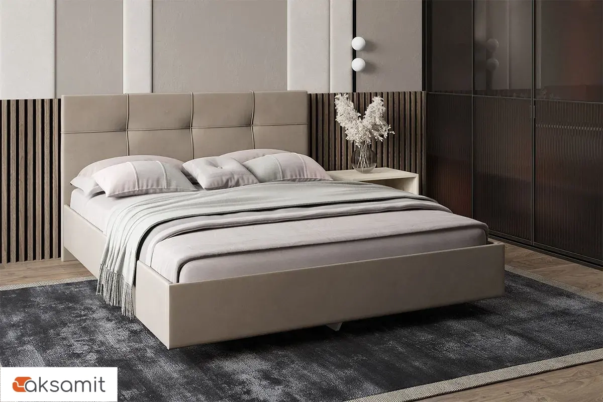 Кровать Каприз на латах 160х200 (Newtone Light BEIGE (светло-бежевый)) Кровать Каприз на латах 160х200 (Newtone Light BEIGE (светло-бежевый))