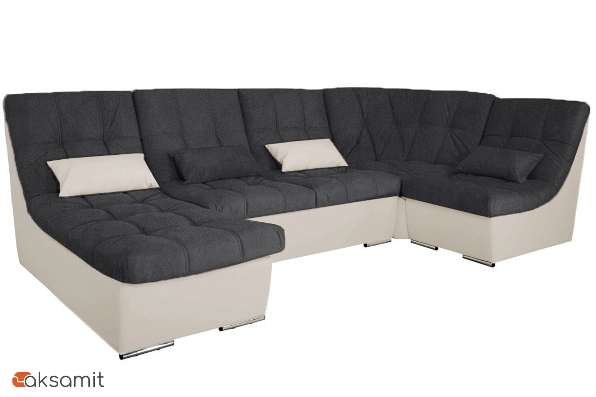 Угловой диван София 2 ДКУ латы Сахара 26 Темно-серый