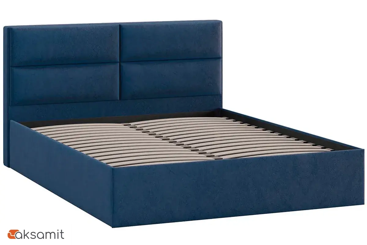 Кровать универсальная Глосс Тип 1 без ПМ 160х200 (Микровелюр/Wellmart Blue) Кровать универсальная Глосс Тип 1 без ПМ 160х200 (Микровелюр/Wellmart Blue)
