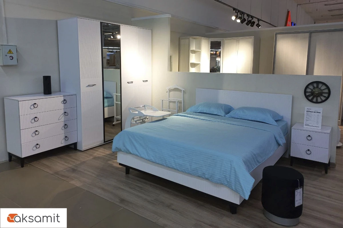 Тумба прикроватная Шарлиз (Белое сияние/Белый снег)