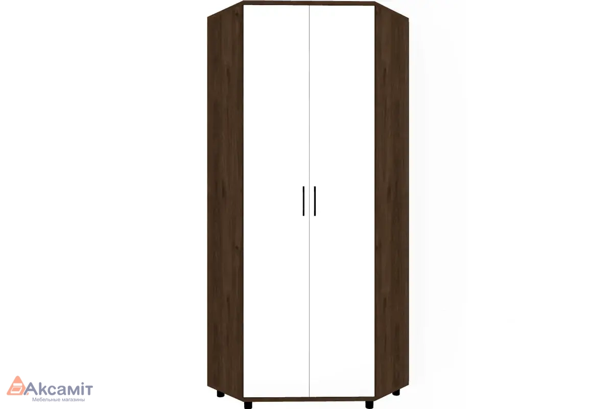 Шкаф для одежды и белья ШК-5015-ГТ-БГ (Гикори Джексон Темный/Белый Бриллиант Глянцевый)