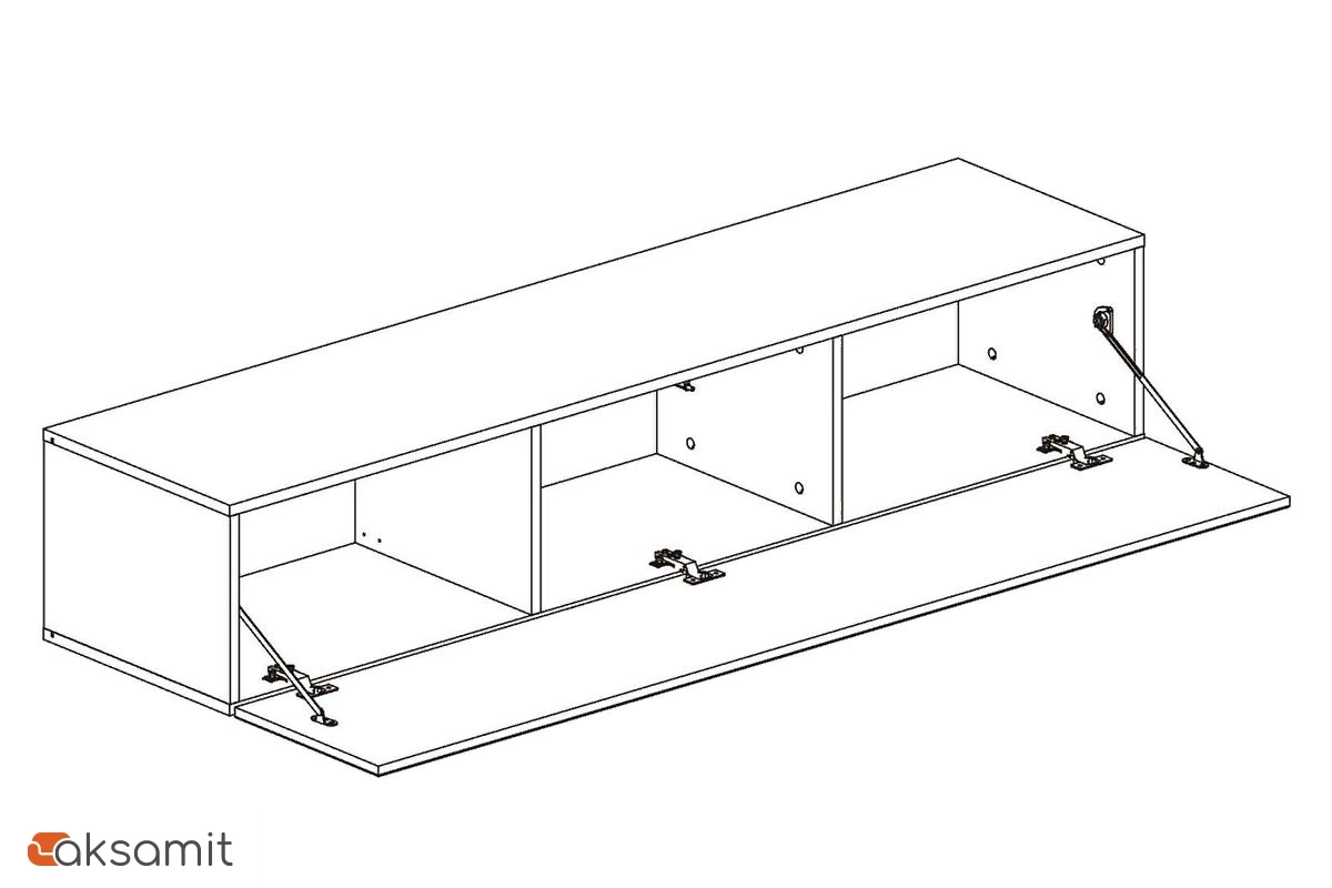 Шкаф навесной Point Тип-30 Чёрный/Чёрный глянец (71774444)