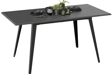 Стол обеденный Равенна Тип 1 (Черный муар/Серый бетон)