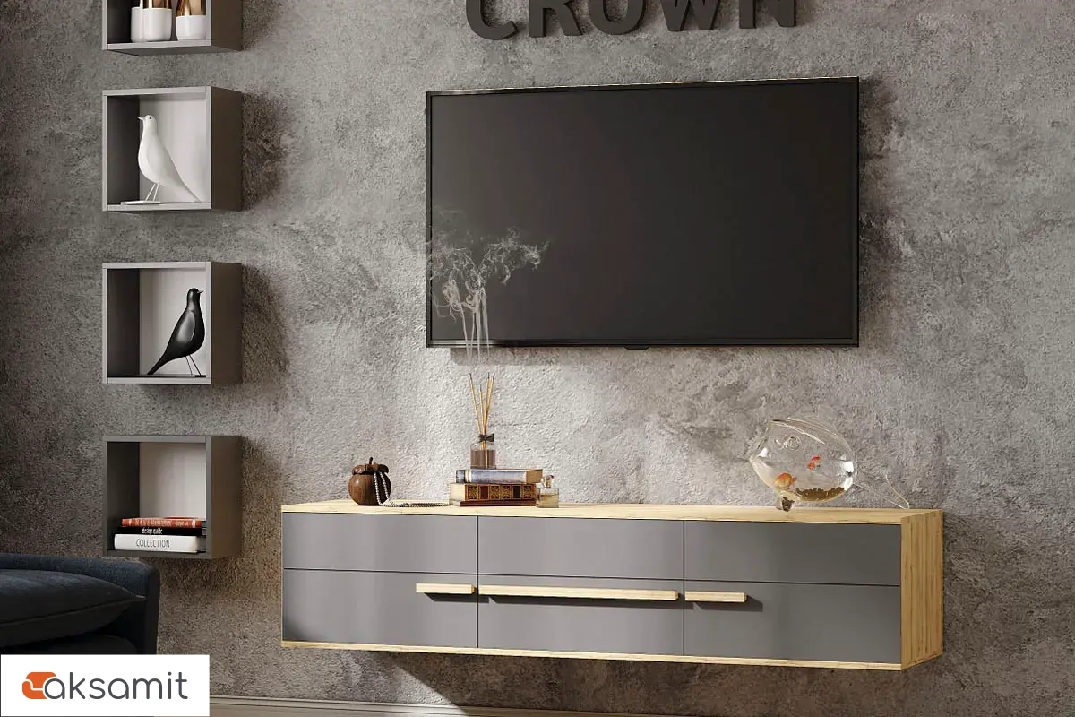 Гостиная Crown №4 (Дуб Золотистый/Графит) Гостиная Crown №4 (Дуб Золотистый/Графит)