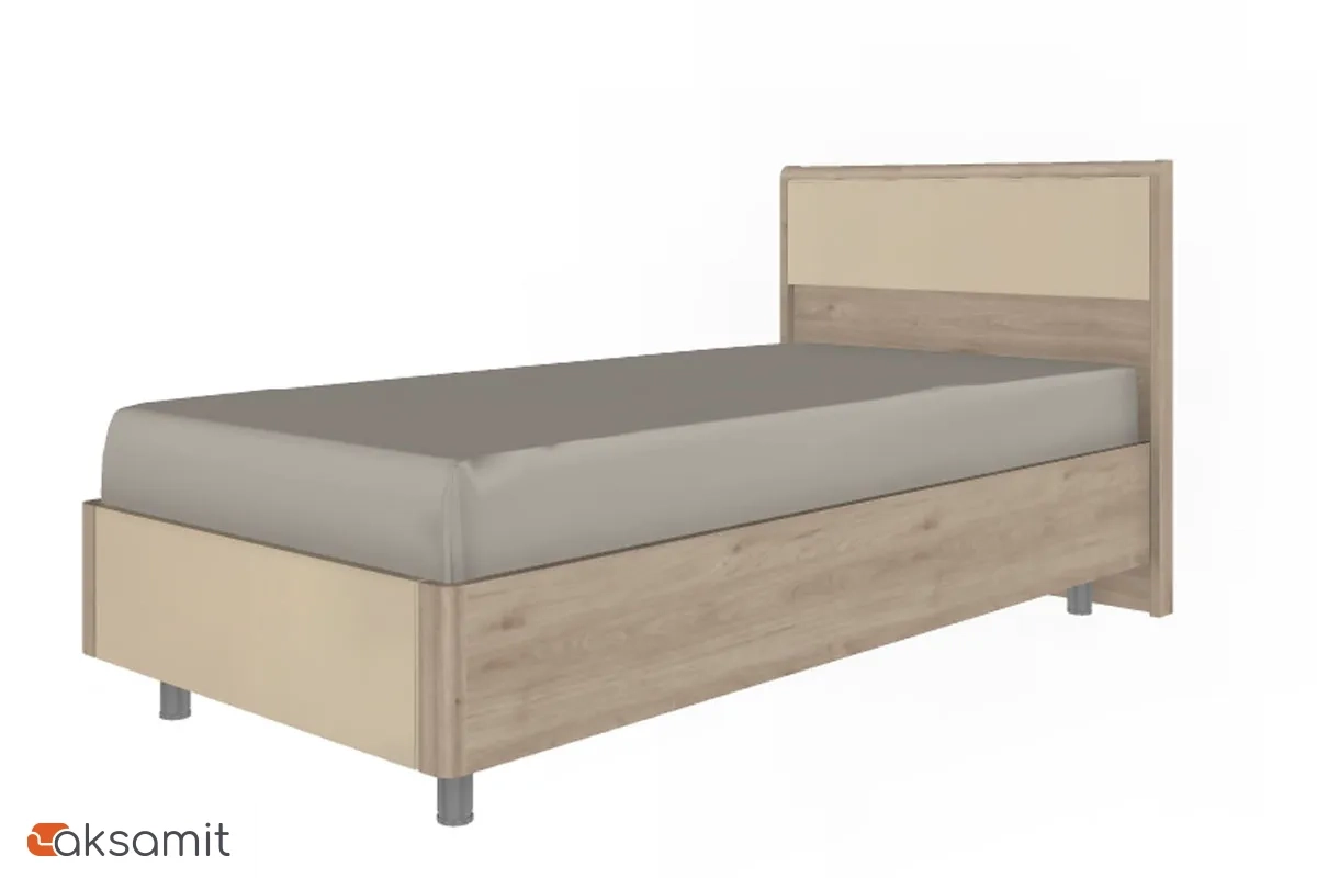 Кровать КР-5005-ГС-КГ 90х190 (Гикори Джексон Светлый/Кашемир Глянцевый)