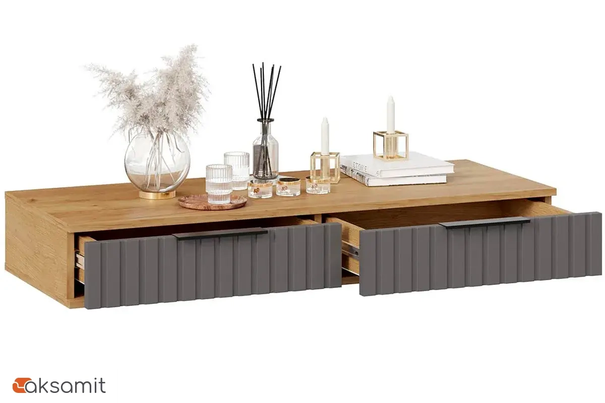 Стол туалетный Хилтон (Дуб Крафт золотой/Графит матовый)